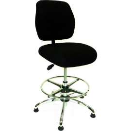 ShopSol ESD Office Chair - High Height - Economy Fabric - Black
