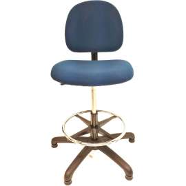 ShopSol ESD Office Chair - Medium Height - Value Line Fabric - Blue
