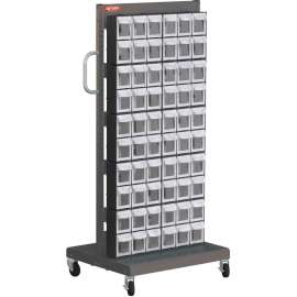 Shuter 1010544 Flip Out Bin Mobile Parts Cart - Single Sided with 60 Bins
