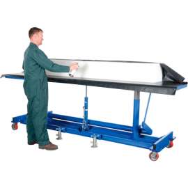 Extra-Long Deck Mobile Work Positioning Lift Table Cart LDLT-30120