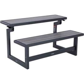 Lifetime Simulated Wood Convertible Bench, Gray