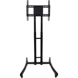 Luxor Adjustable Height Rolling TV Stand For 32"-70" TVs, Black