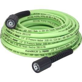 Flexzilla HFZPW3450M 1/4" X 50' 3100PSI Cold Water Pressure Washer Hose W/M22 Fittings