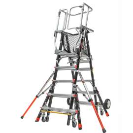 Little Giant Fiberglass Aerial Safety Cage Ladder, 5-9' Type 1AA - 18509-243