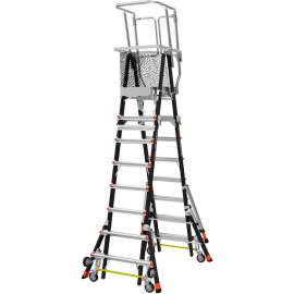 Little Giant Aerial Safety Cage 8'-14' W/ Click Casters - 18515-240