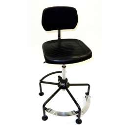 ShopSol Industrial Chair with 2-level Footrest - Steel