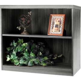 Safco Aberdeen Series 2 Shelf Bookcase with 1 Fixed Shelf Gray Steel