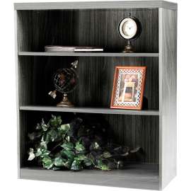 Safco Aberdeen Series 3 Shelf Bookcase with 1 Fixed Shelf Gray Steel