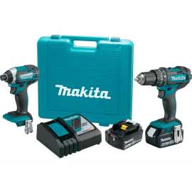 Makita XT261M 18V LXT 4.0Ah Li-Ion Cordless 2Pc Kit Hammer Drill/Impact Driver XPH10Z, XDT11Z