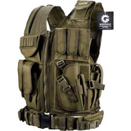 Barska Loaded Gear VX-200 Tactical Right Hand Vest BI12332 - OD Green
