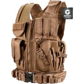 Barska Loaded Gear VX-200 Tactical Right Hand Vest BI12346 - Dark Earth