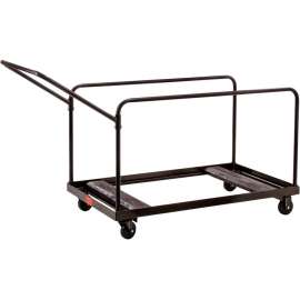Interion Multi-Use Table Transport Dolly Cart - Brown - 10 Table Capacity