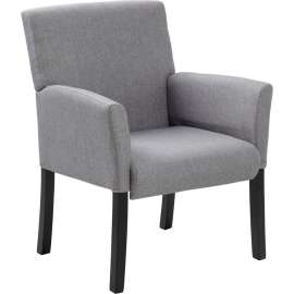 Boss Contemporary Linen Guest Chair, Medium Gray