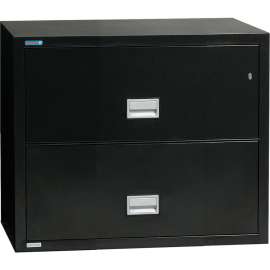 Phoenix Safe Lateral 31" 2-Drawer Fire and Water Resistant File Cabinet, Black - LAT2W31B