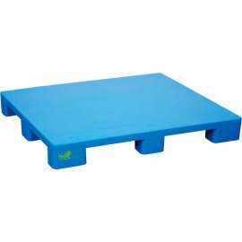 Rackable Closed Deck Pallet, Polyethylene, 4-Way Entry, 39"x46-7/8", 8800 Lb Static Capacity, Blue