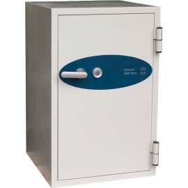 Phoenix Safe Datacare 1.5-Hour Key Lock Fire & Water Resistant Media Safe 1.22 cu ft, Off-White