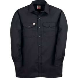 Big Bill Premium Long-Sleeve Button Down Work Shirt, S, Black