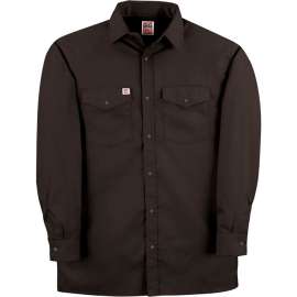 Big Bill Snap Button Down Long Sleeve Work Shirt, XL, Black