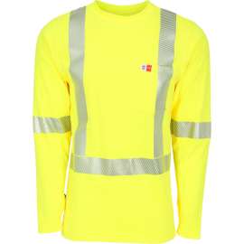 Big Bill High Visibility Athletic Performance T-shirt, Flame Resistant 6 Oz., 3XL Tall, Yellow