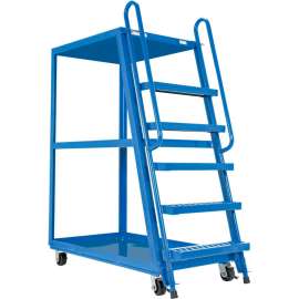 Vestil Steel Frame Cart w/3 Shelves, 1000 lb. Capacity, 58-1/8"L x 22"W x 73"H