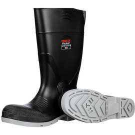 Tingley Pulsar Knee Boot, Composite Safety Toe Chevron Plus , 15"H, Blk/Gray, Size 8