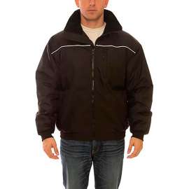 Bomber 1.5 Jacket, Size Men's 3XL, Polyester Quilted Liner, Attached Hood, Black