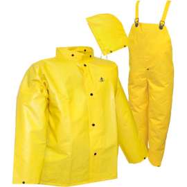 Tingley S56307 DuraScrim 3 Pc Suit, Yellow, Detachable Hood, 3XL