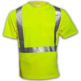 Tingley S75022 Class 2 Short Sleeve T-Shirt, Fluorescent Yellow, 3XL