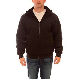 Workreation Heavyweight Insulated Hoodie, Black, Polyester/Cotton, M