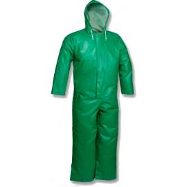 Tingley V41108 SafetyFlex Zipper Fly Front Hooded Coverall, Large