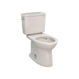 Toto Drake 1.28 GPF Round Bowl Toilet, 17-3/16"W x 26-3/8"D x 30-1/8"H, Cotton
