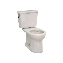 Toto Drake 1.28 GPF Elongated Bowl Toilet, 17-3/16"W x 28-3/8"D x 30-1/8"H, Cotton