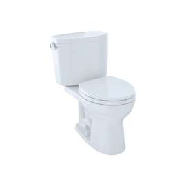 Toto Drake 1.28 GPF Elongated Bowl Toilet, 19-1/16"W x 28-3/8"D x 30-11/16"H, Cotton