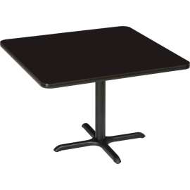 Interion 36" Square Counter Height Restaurant Table, Black