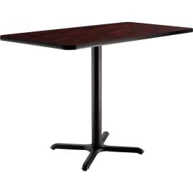 Interion Counter Height Restaurant Table, 48"L x 30"W x 36"H, Mahogany