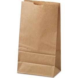 Duro Bag Paper Grocery Bags, #6, 6"W x 3-5/8"D x 11-1/16"H, Kraft, 500/Pack