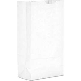 Duro Bag Paper Grocery Bags, #10, 6-5/16"W x 4-3/16"D x 13-3/8"H, White, 500/Pack
