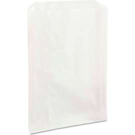 Bagcraft Grease Resistant Bags, 6-1/2"W x 1"D x 8"H, White, 2000/Pack