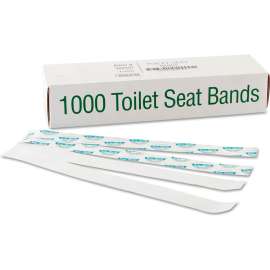 Bagcraft Sani-Shield Printed Toilet Seat Bands, 16" x 1.5", 1000/Case