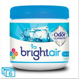 Bright Air Super Odor Eliminator, Cool and Clean, Blue, 14 oz., 6/Case