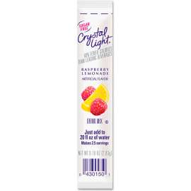 Crystal Light On-The-Go Drink Mix Sticks, Sugar Free, Raspberry Lemonade, 0.16 oz., 30/Box