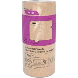 Cascades PRO Select Kitchen Roll Towels, 2-Ply, 11" x 166-1/2 ft, Natural, 250/Roll, 12/Carton