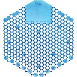 Fresh Products Wave 3D Urinal Deodorizer Screen, Blue, Cotton Blossom, 10/Box, 60 Screens/Ct