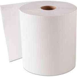 Hardwound Roll Towels, White, 8" x 800 ft, 6 Rolls/Case