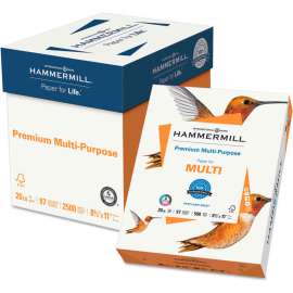 Copy Paper - Hammermill Multipurpose Paper, White, 8-1/2" x 11", 20 lb., 2500 Sheets/Carton