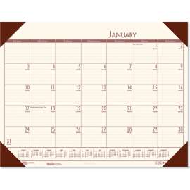 House of Doolittle? Recycled EcoTones Moonlight Cream Monthly Desk Pad Calendar, 22 x 17, 2022