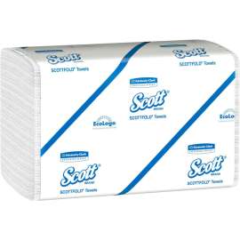 Scott Scottfold Towels, 8-1/10" X 12-2/5", White, 25 Packs/Case - KIM01960