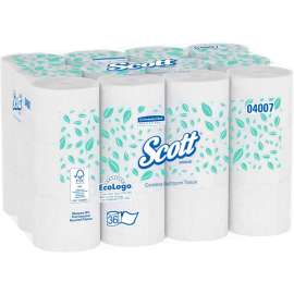 Scott Coreless Standard Roll Bath Tissue, 1000 Sheets/Roll, 36 Rolls/Case - KIM04007