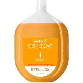 Method Dish Soap Refill Tub, Clementine Scent, 54 oz Tub, 4/Carton