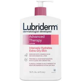 Lubriderm Advanced Therapy Moisturizing Hand/Body Lotion, 16oz Pump Bottle, 12/Case